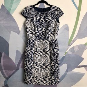 Tahari Arthur S. Levine capped sleeve dress.